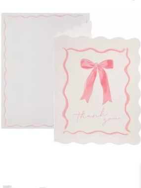 Papyrus Pink Bow Print Envelope Set